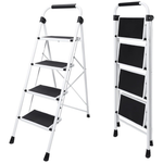 Portable 4-Sturdy Step Ladder W/ Anti-Slip Pedal & Comfortable Handrail (330lbs)