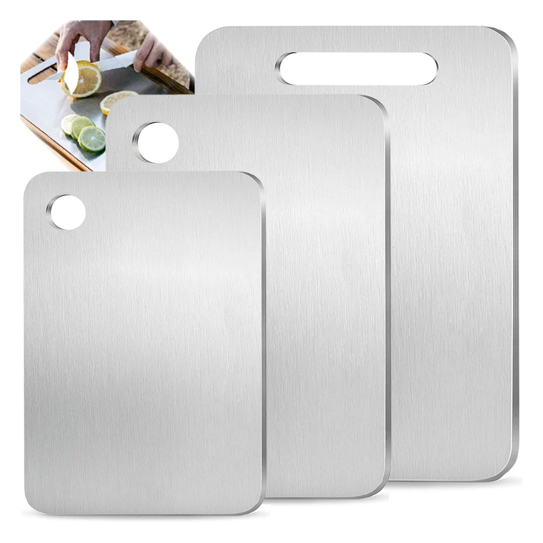 3-Set Pure Titanium Cutting Board Set