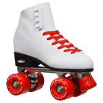 Epic Classic White And Red Quad Roller Skates