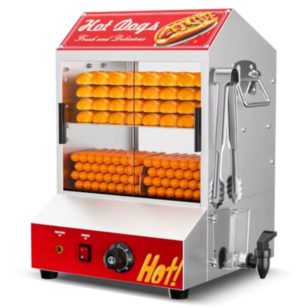 2-Tier 175 Hot Dogs & 40 Buns Steamer