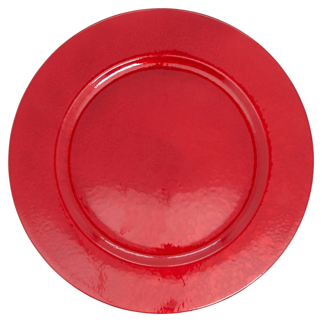 Set Of 4 13" Soft Glow Faux Mother Of Pearl Charger Plate