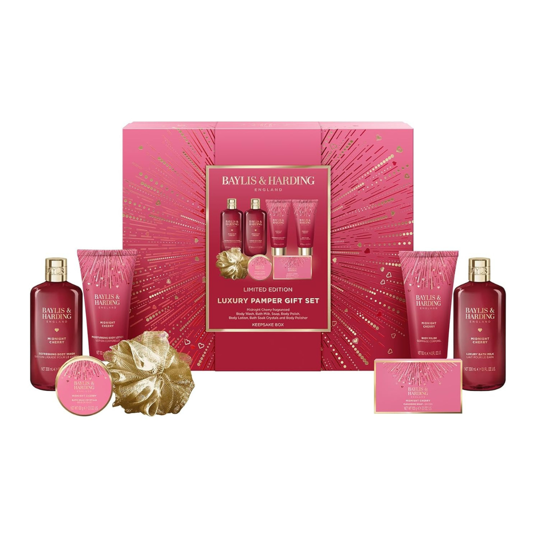 Baylis & Harding Midnight Cherry Luxury Pamper Gift Set