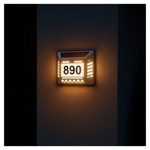 Waterproof House Number Plaque Solar LED Address Sign