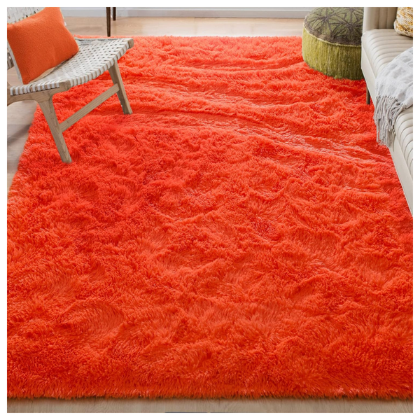 4' X 5.9' Soft Modern Indoor Shaggy Area Rug
