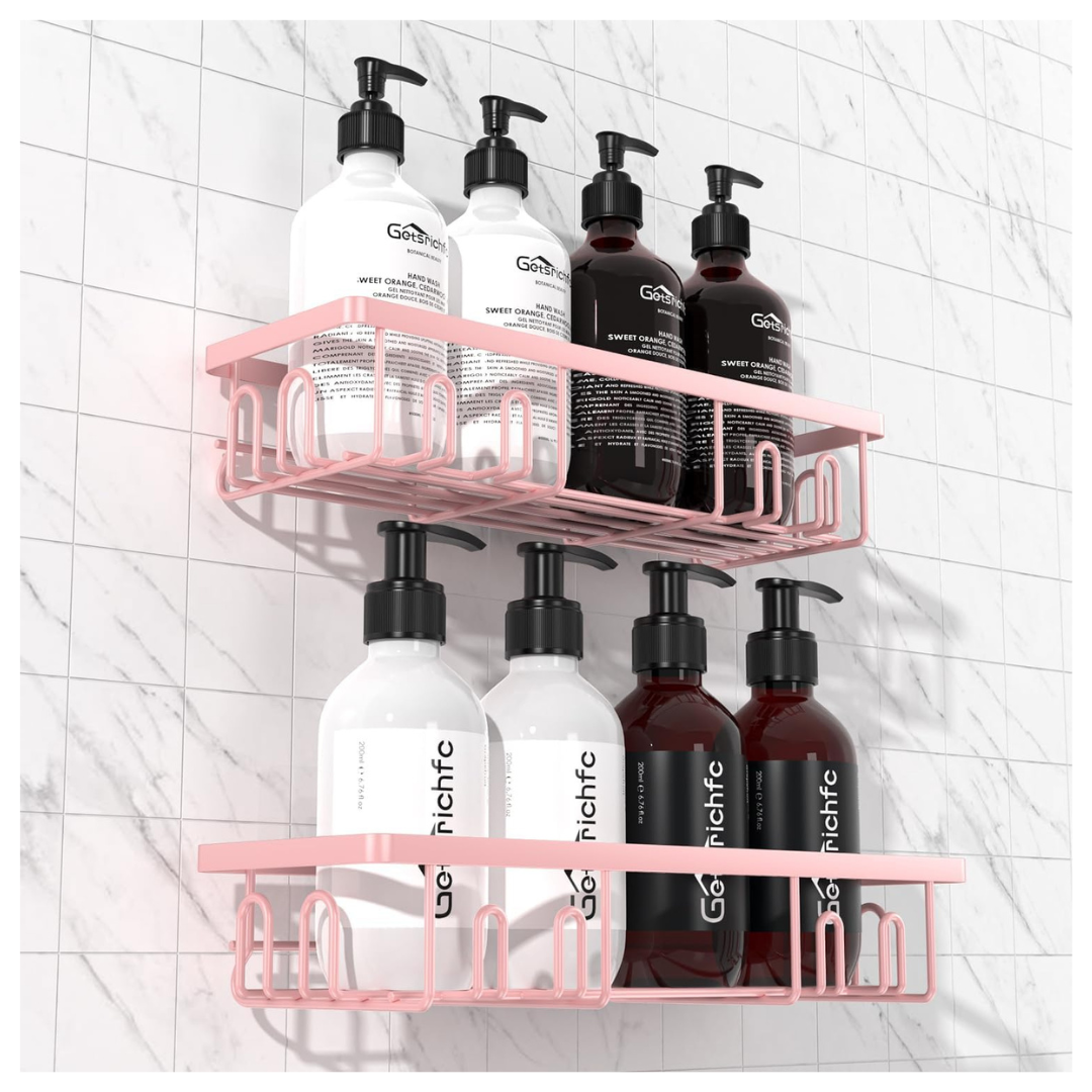 Getsrichfc Large Capacity Rustproof Shower Shelves