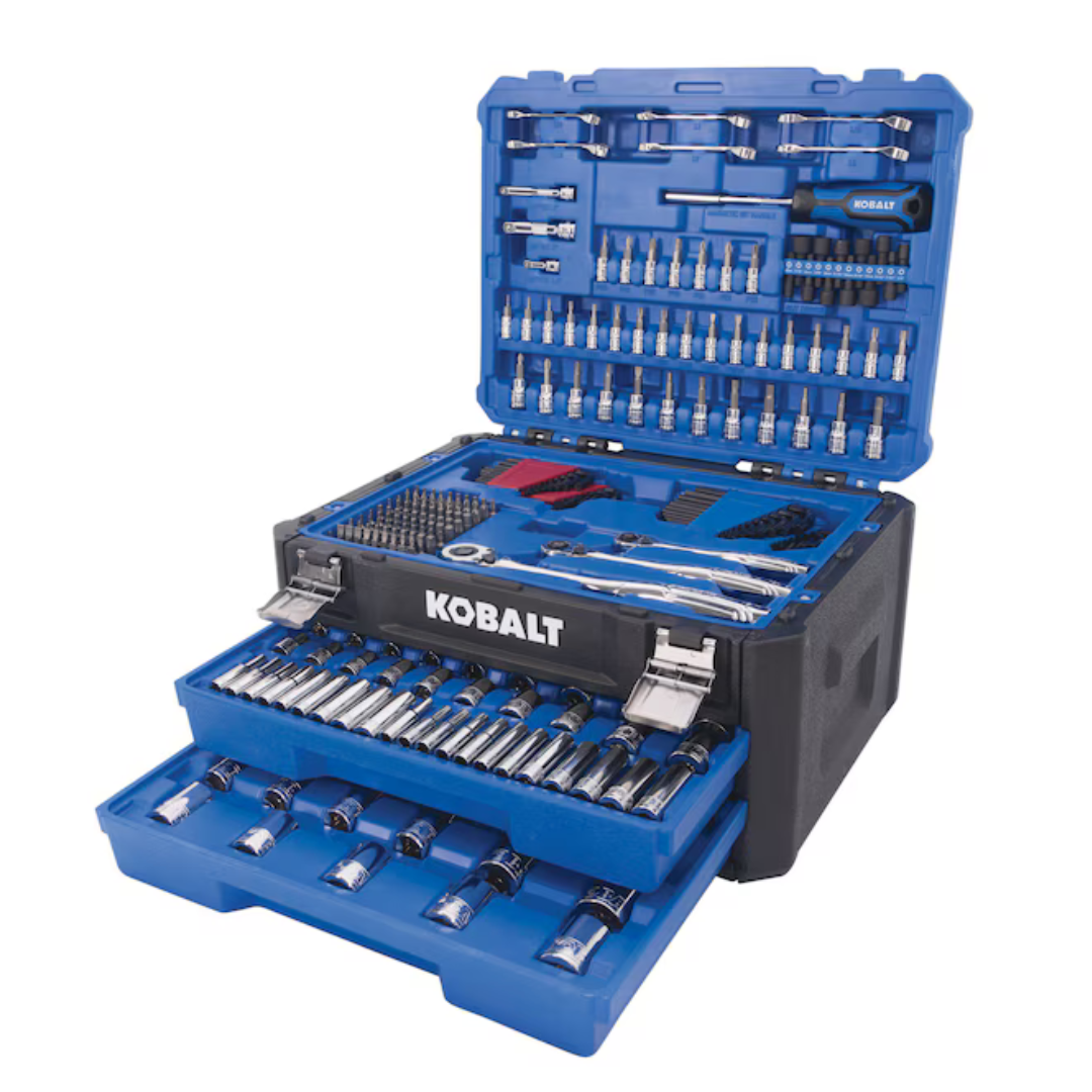 302-Piece Kobalt Standard (SAE) & Metric Mechanics Tool Set W/Hard Case