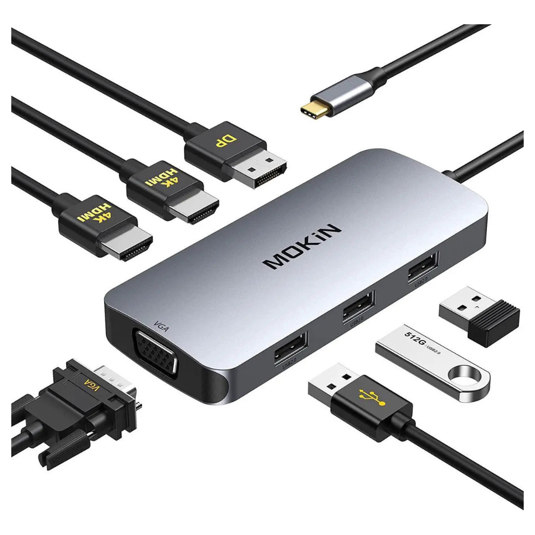USB C To Dual 4K HDMI Adapter USB C Dual Monitor Docking Station