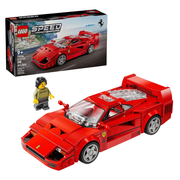 318-Piece LEGO Speed Champions Ferrari F40 Supercar Building Set