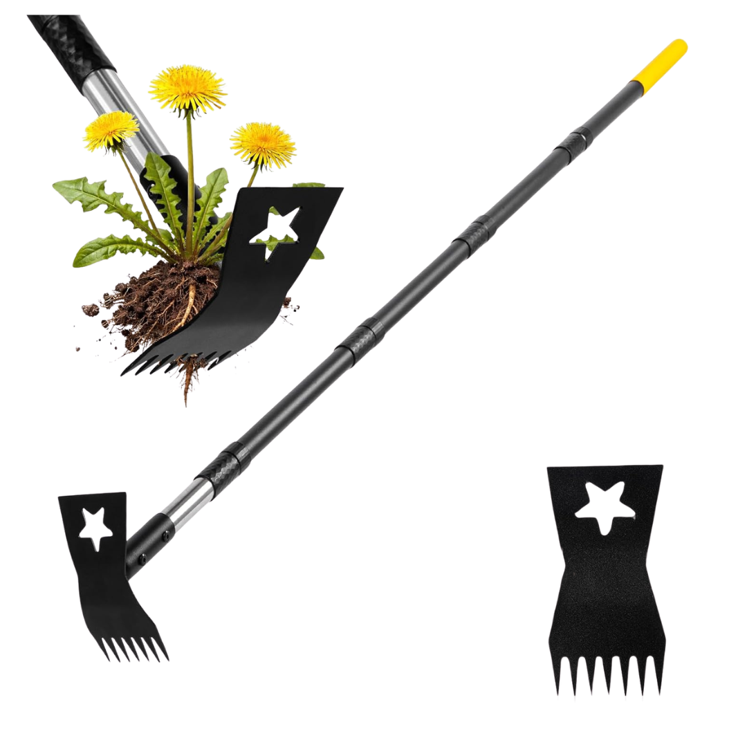 68" 2-in-1 Weed Puller Tool With Long Handle