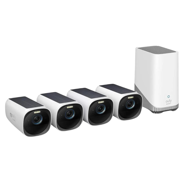 4-Pack Eufy S330 EufyCam 3 4K Outdoor Wireless Camera W/Solar Panel