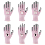 6-Count Kids Seamless Knitted Nylon Gardening Gloves