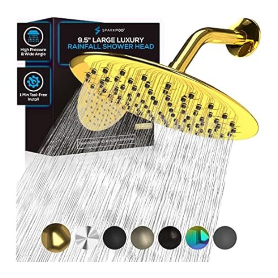 SparkPod 9.5" Large Rain Luxury Rainfall Shower Head