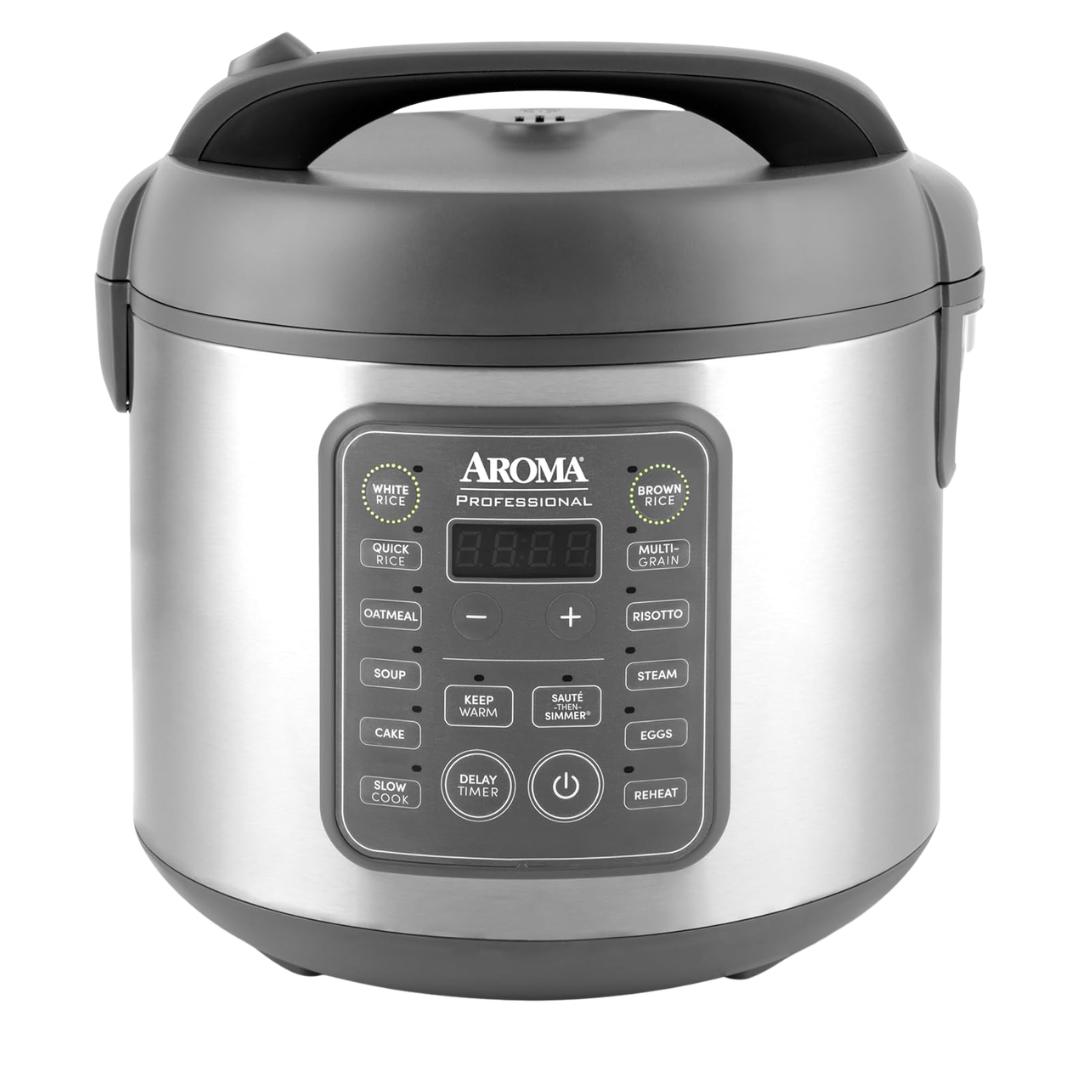 AROMA 5 Qt 10-Cup Uncooked Digital Rice Cooker (ARC-5200SG)