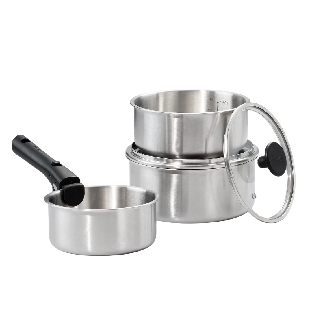6-Pack Carote Stainless Steel Saucepan Set