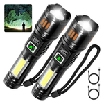 2-Pack AYL Rechargeable Super Bright High Lumens Flashlights