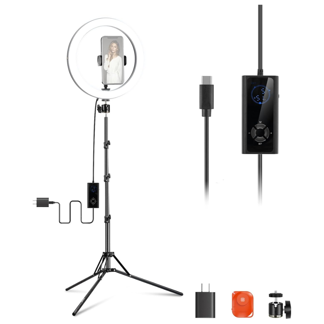 NEEWER 12" 24W LED Ring Light Kit W/ Tripod