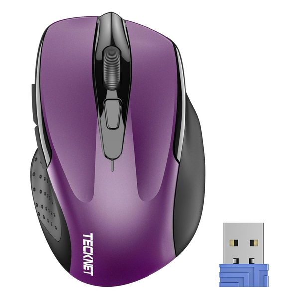 TeckNet 2600 DPI Ergonomic Wireless Optical Mouse W/ 6 Buttons