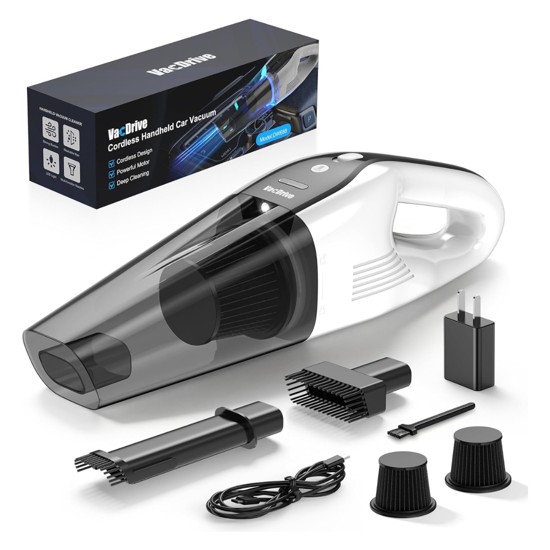 Cordless Handheld Vacuum Cleaner With Nozzles
