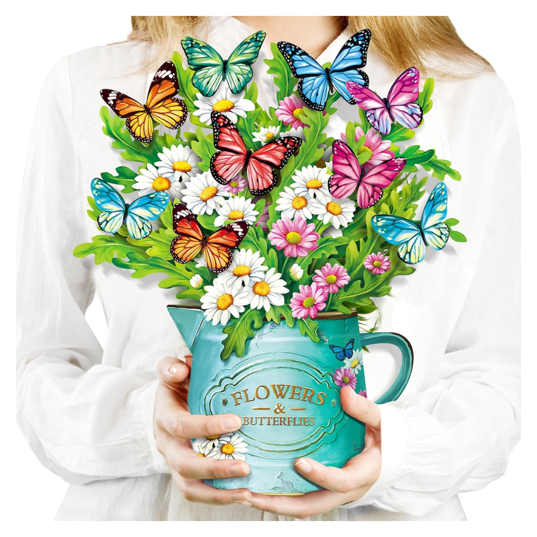 12" Airpark 3D Paper Pop Up Flower Bouquet Card