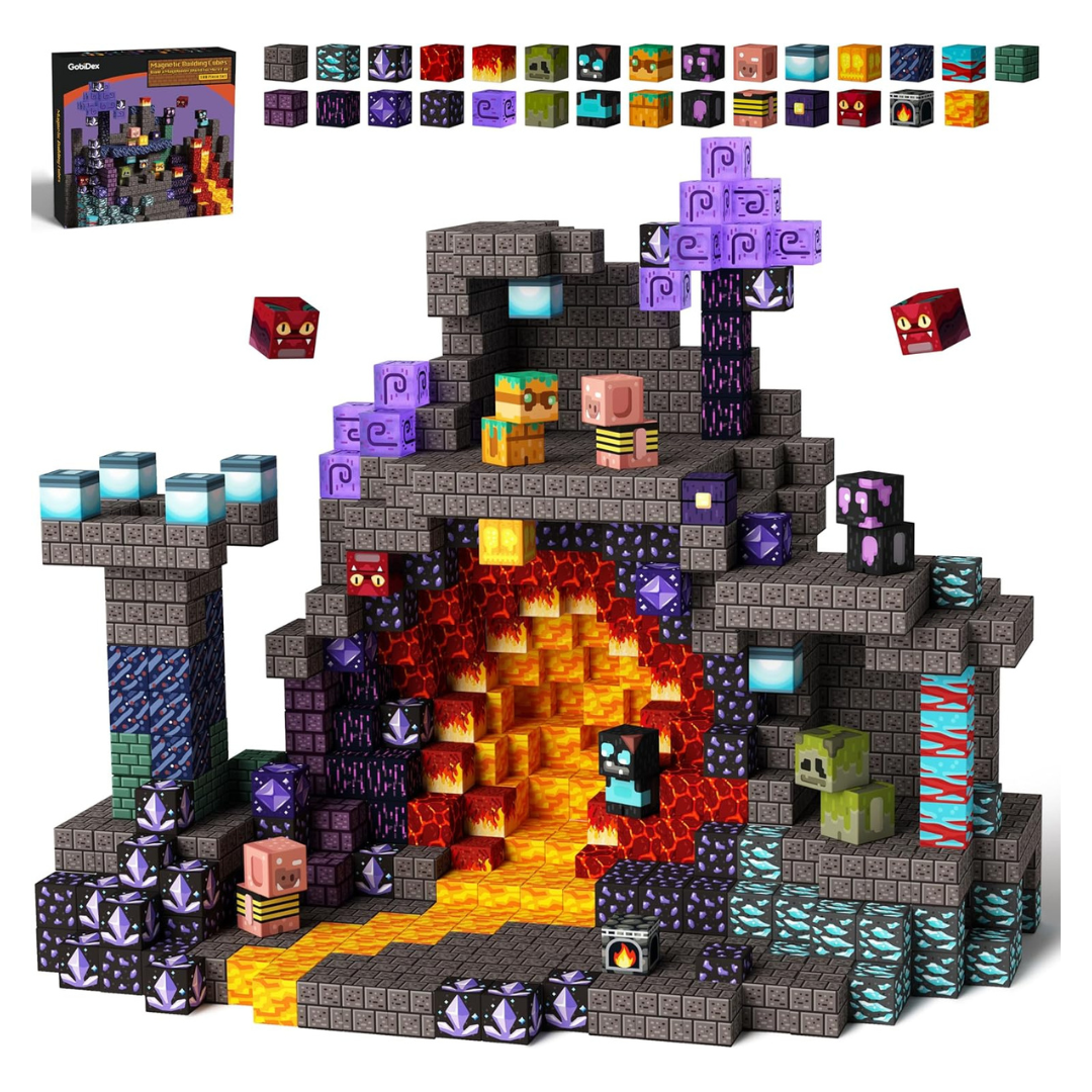 100-Piece GobiDex Magnetic Building Blocks STEM Toys (Cave Set)
