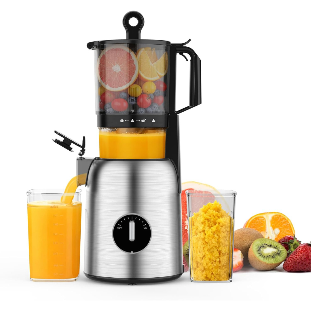 Kismile 300W Cold Press Stainless Steel Fruit & Vegetable Juicer