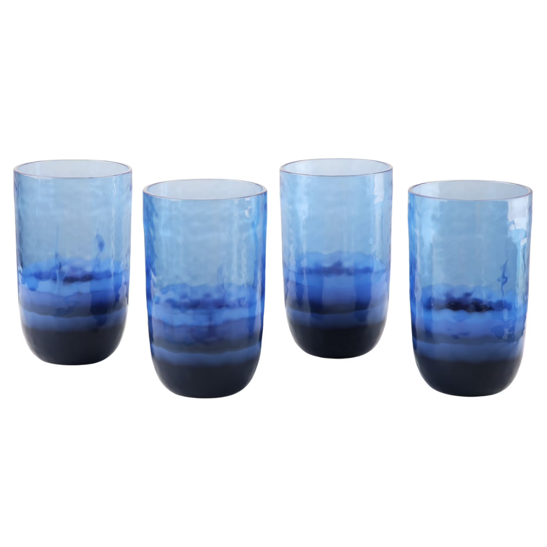4-Piece 22-Oz Beautiful Colorblock Acrylic Tall Tumblers Set
