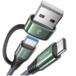 10ft AINOPE USB-C 3.1A Fast Charging Cable With USB A To C Adapter