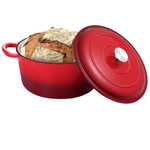 5Qt Enameled Cast Iron Dutch Oven With Lid & Dual Handles