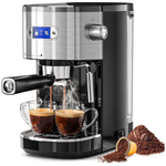 Kismile 20-Bar Semi-Automatic Espresso Machine W/ Removable Water Tank