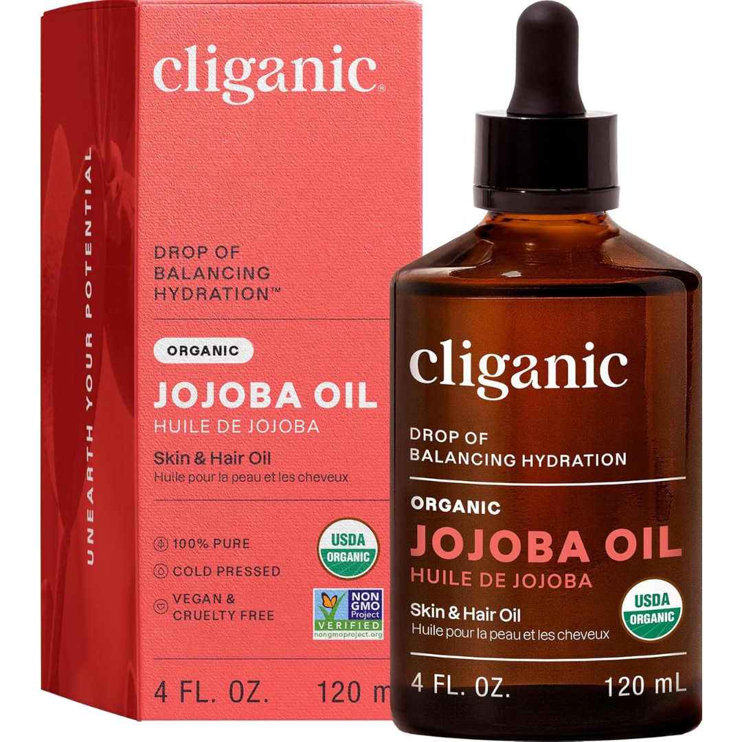 4oz Cliganic 100% Pure Organic Jojoba Oil For Moisturizing