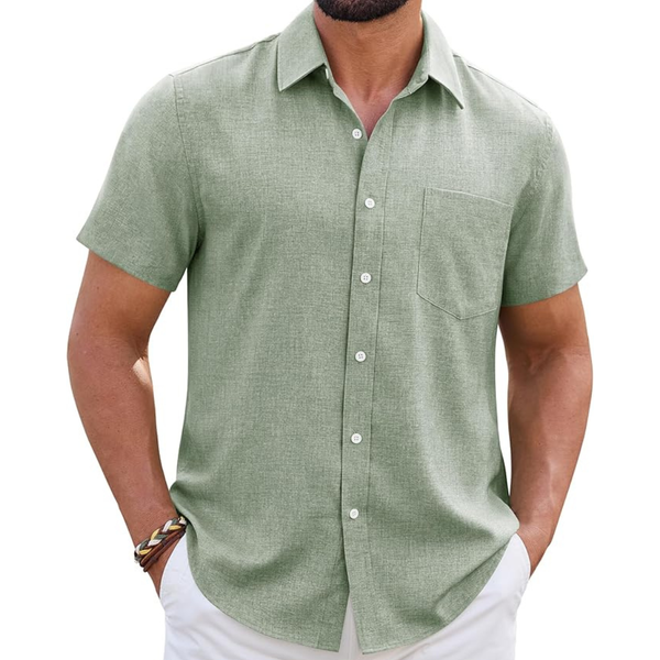 Men's Wrinkle Free Casual Linen Shirts