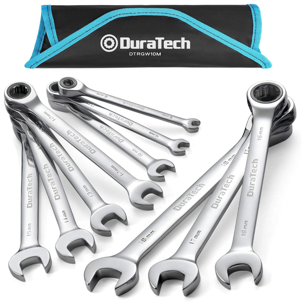 10-Piece Duratech Ratcheting Combination Metric Wrench Set (6-18mm)