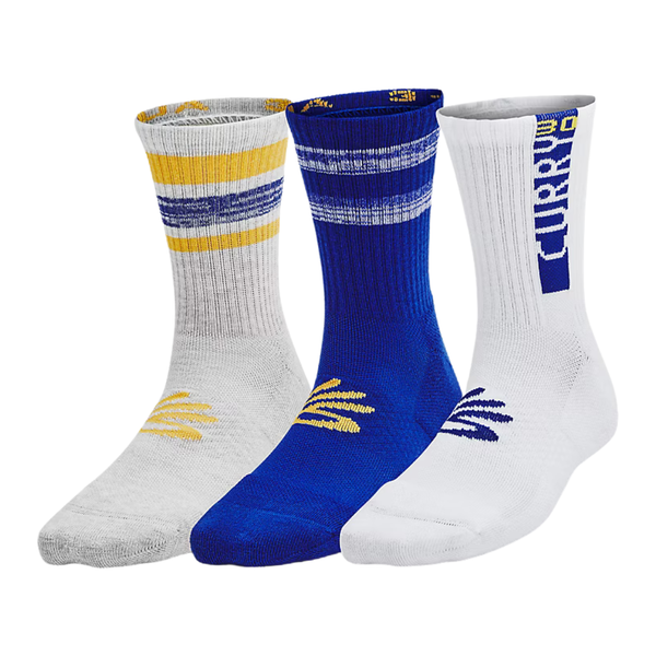 3-Pack Curry 3-Maker Kids' Mid-Crew Socks (2 Colors)