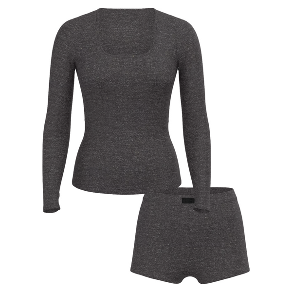 Victoria's Secret SoSoft Modal Ribbed Scoop Long-Sleeve Shortie Set