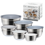 6-Piece Stainless Steel Mixing Bowls Set With Lids