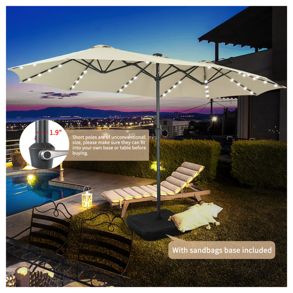 15 Ft Rectangle Patio Umbrella (Various)