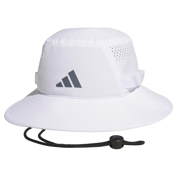 adidas Men's White Victory Bucket Hat (Large-X-Large)