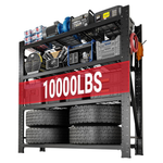 10000LBS Fleximounts 4-Tier Industrial Shelving Unit With 4 Hooks