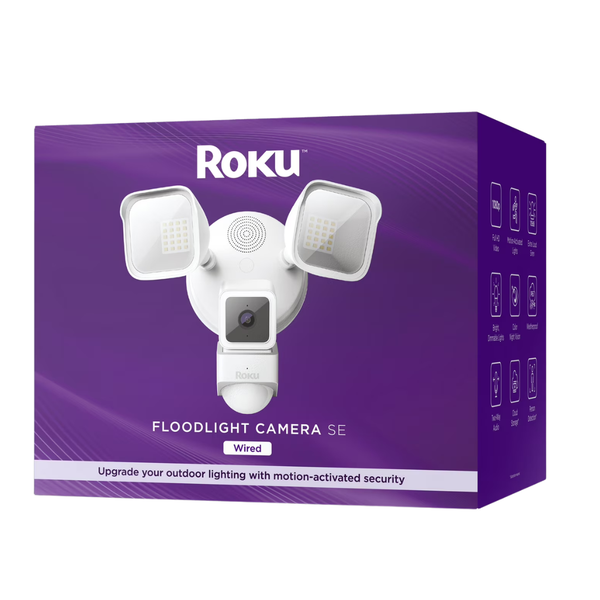 Roku Smart Home Floodlight Camera SE Wi-Fi - Connected