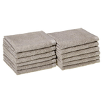 12-Pack Amazon Basics Cotton Quick-Dry Washcloths
