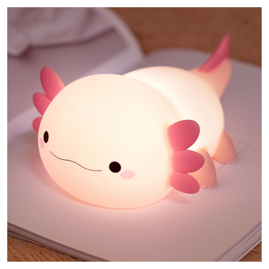 Rechargeable Unique Cute Axolotl Night Light