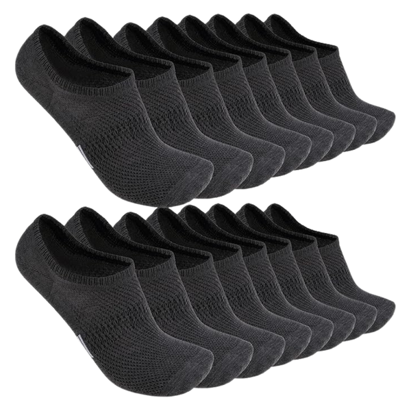 8-Pairs Unisex Non Slip Invisible Low Cut No Show Socks