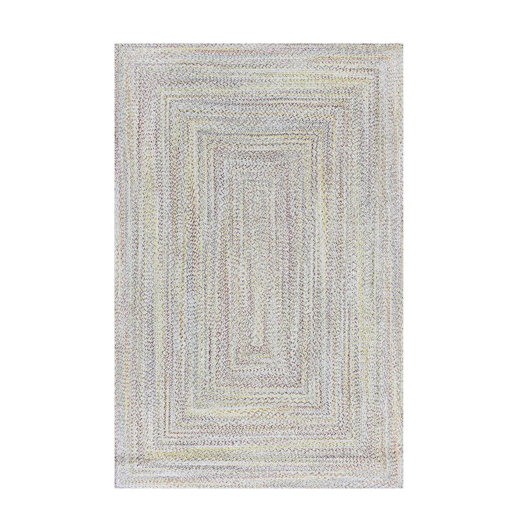 The Big One Kids Rainbow Braided Throw Rug (54"W X 78"L)
