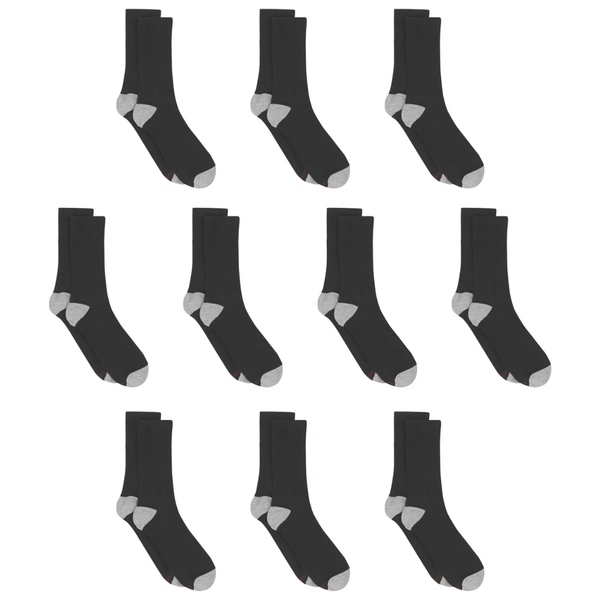 20-Pack Hanes Men's Super Value Crew Socks (2 Colors)