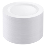 100-Piece 10" White Plastic Heavy Duty Dinner Plates