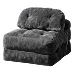 Convertible Sofa Bed Chair With Back Support, Pillow & Futon Design (Various)
