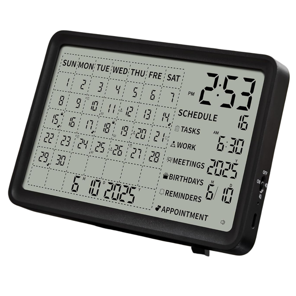 8" Digital Clock Desk Calendar W/ Schedule Reminder
