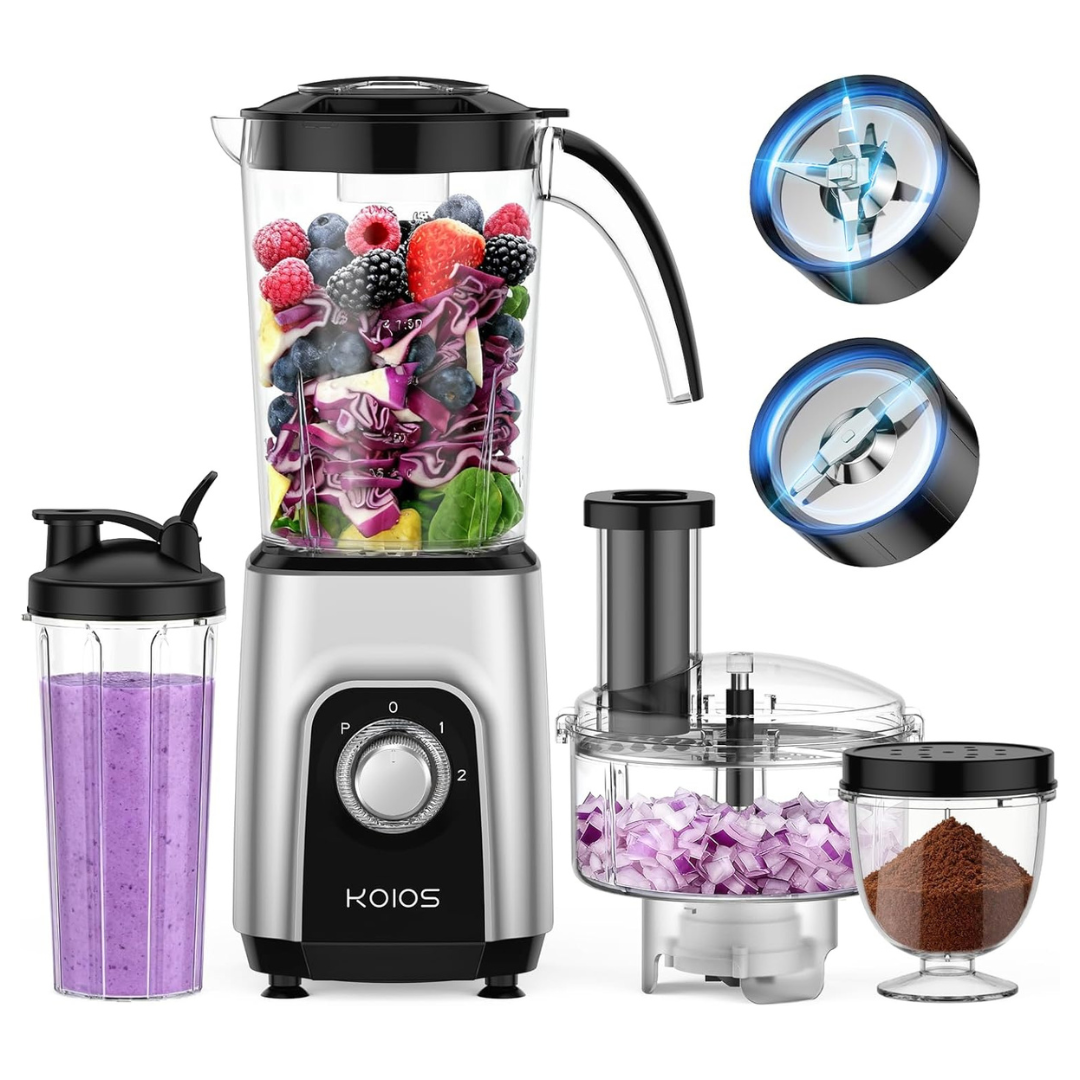 1000W 4-in-1 Blender & Food Processor Combo