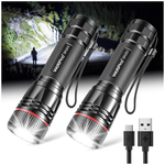 2-Pack WdtPro Rechargeable LED Flashlights (4 Colors)