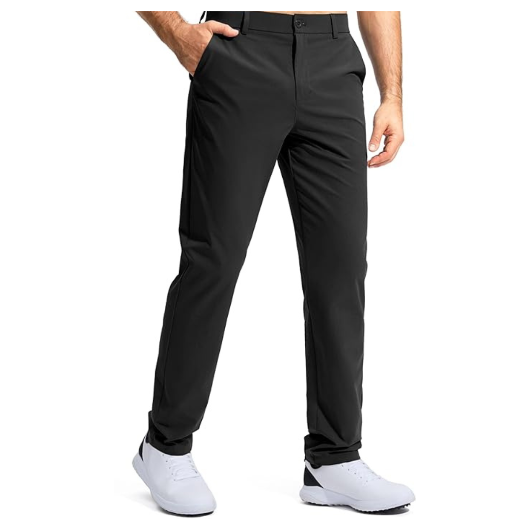 Pudolla Men's Quick Dry Stretch Golf Pants W/ 3-Pockets (Various Colors)